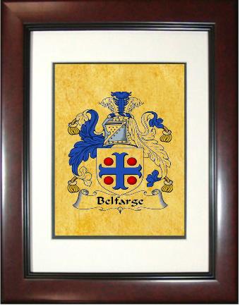 Belfarge Coat of Arms Framed Print