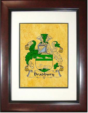 Bradbury Coat of Arms Framed Print