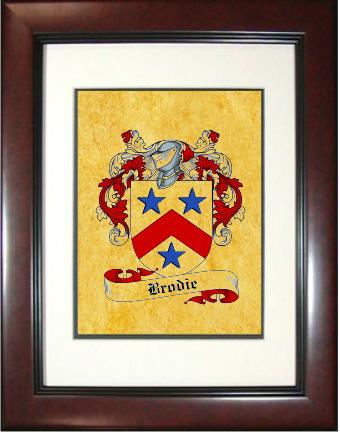 Brodie Coat of Arms Framed Print