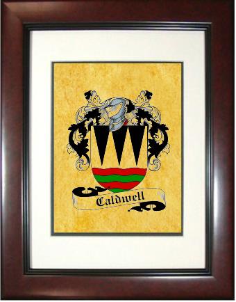 Caldwell Coat of Arms Framed Print