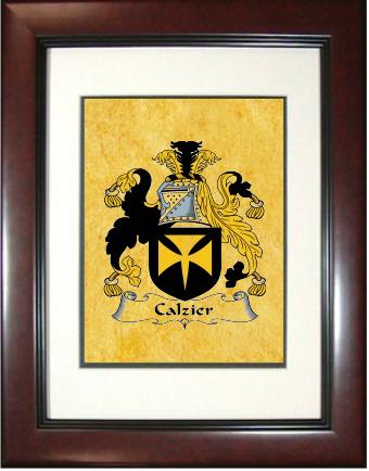 Calzier Coat of Arms Framed Print