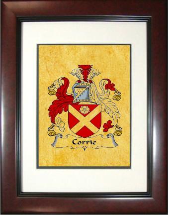 Corrie Coat of Arms Framed Print