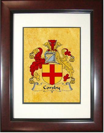 Corsby Coat of Arms Framed Print