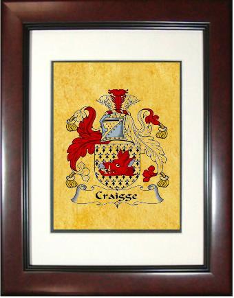Craigge Coat of Arms Framed Print