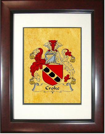 Croke Coat of Arms Framed Print