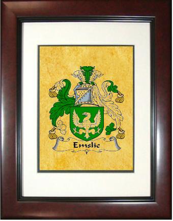 Emslie Coat of Arms Framed Print