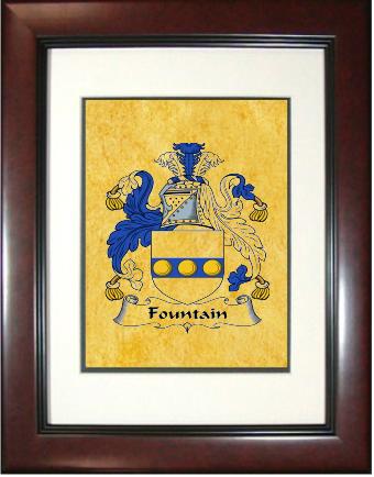 Fountain Coat of Arms Framed Print