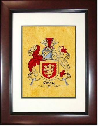 Grey Coat of Arms Framed Print