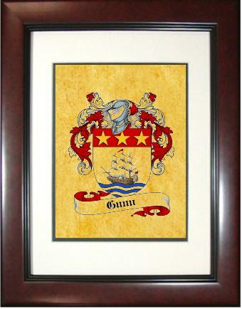 Gunn Coat of Arms Framed Print