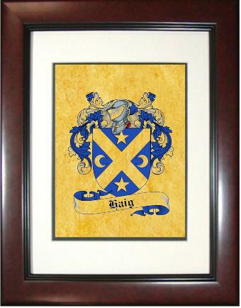 Haig Coat of Arms Framed Print