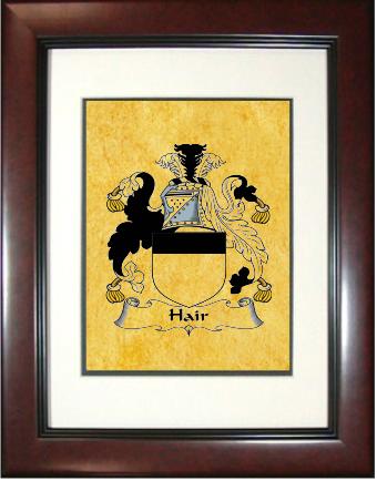 Hair Coat of Arms Framed Print