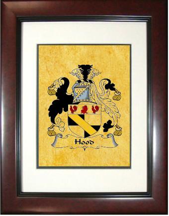 Hood Coat of Arms Framed Print