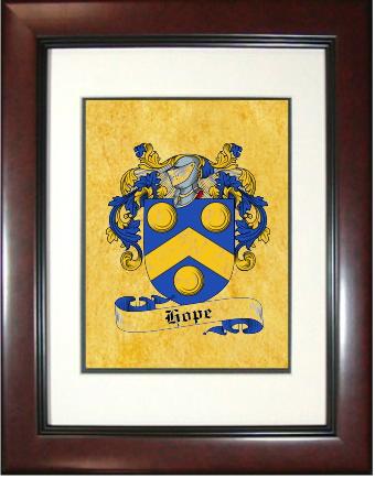 Hope Coat of Arms Framed Print