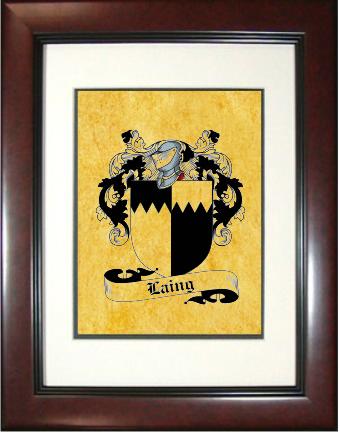 Laing Coat of Arms Framed Print
