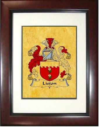 Liston Coat of Arms Framed Print