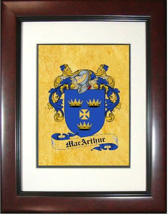 Macarthur Coat of Arms Framed Print