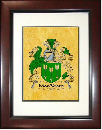 Macadam Coat of Arms Framed Print