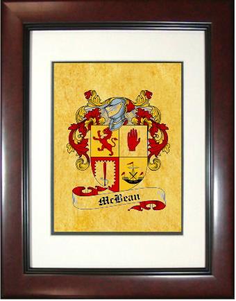 Macbean Coat of Arms Framed Print