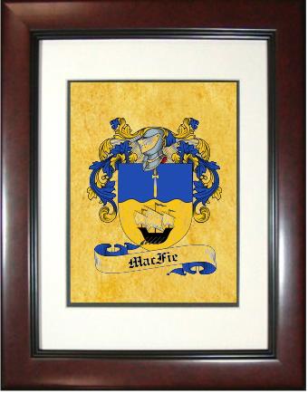 Macfie Coat of Arms Framed Print