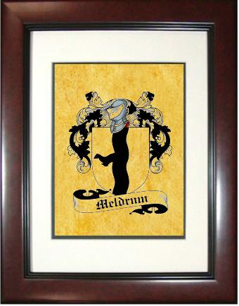 Meldrum Coat of Arms Framed Print