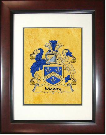 Moody Coat of Arms Framed Print