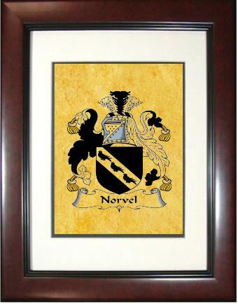 Norvel Coat of Arms Framed Print