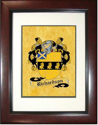Richardson Coat of Arms Framed Print