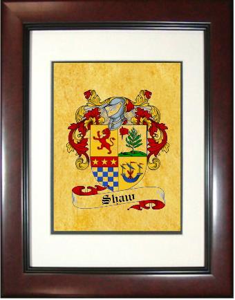 Shaw Coat of Arms Framed Print