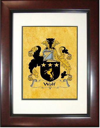 Wolf Coat of Arms Framed Print