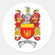 HARRISON FAMILY CREST - HARRISON COAT OF ARMS CLASSIC ROUND STICKER