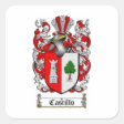 CASTILLO FAMILY CREST - CASTILLO COAT OF ARMS CLASSIC ROUND STICKER