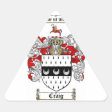 CRAIG FAMILY CREST - CRAIG COAT OF ARMS CLASSIC ROUND STICKER