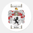 HARPER FAMILY CREST - HARPER COAT OF ARMS CLASSIC ROUND STICKER