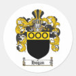 HOGAN FAMILY CREST - HOGAN COAT OF ARMS CLASSIC ROUND STICKER