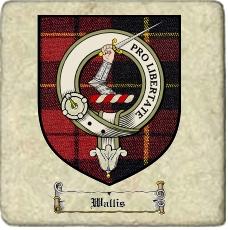 Wallis Clan Badge Marble Tile