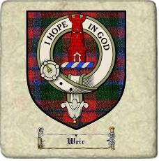 Weir Clan Macnaughton Clan Badge Marble Tile