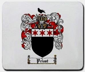 Priest coat of arms mouse pad