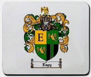 Espy coat of arms mouse pad