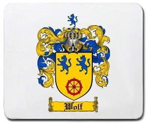 Wolf coat of arms mouse pad