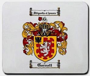 Garnett coat of arms mouse pad