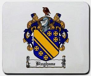 Binghame coat of arms mouse pad