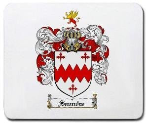 Saundes coat of arms mouse pad