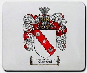 Charest coat of arms mouse pad