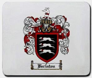 Berinton coat of arms mouse pad