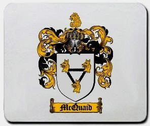 Mcquaid coat of arms mouse pad