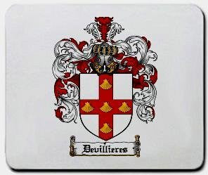 Devillieres coat of arms mouse pad