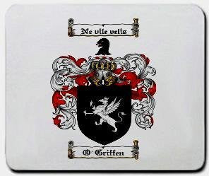 O'griffen coat of arms mouse pad