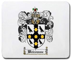 Welcomme coat of arms mouse pad