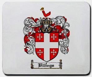 Billings coat of arms mouse pad