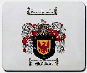 Mcallister coat of arms mouse pad